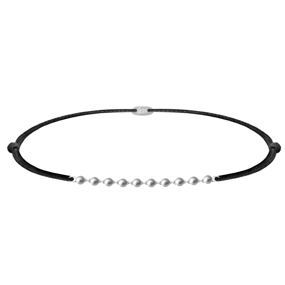 Náramek se stříbrnými korálky