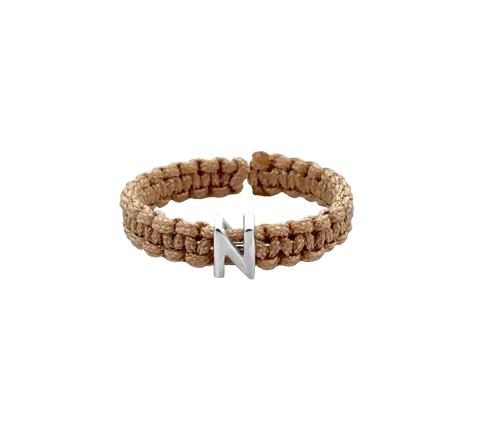 ZILIA Macrame Letter ABC Thread Prsten