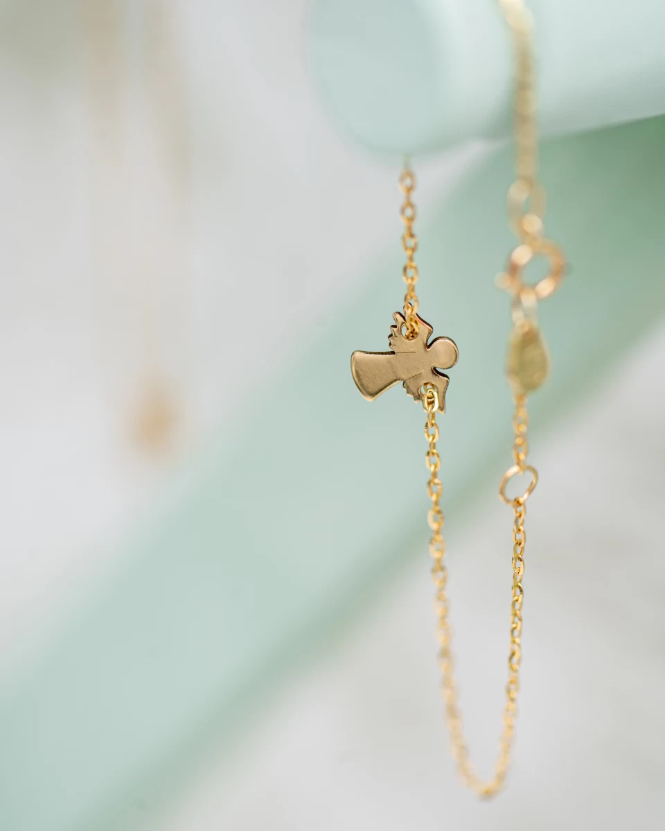 Náhrdelník Angel Baby ze žlutého zlata 585