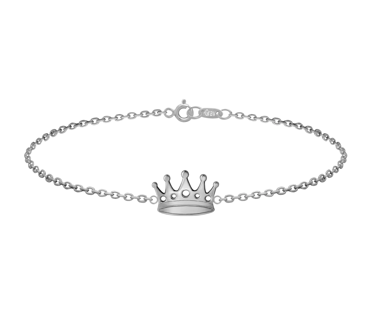 Stříbrný náramek korunka