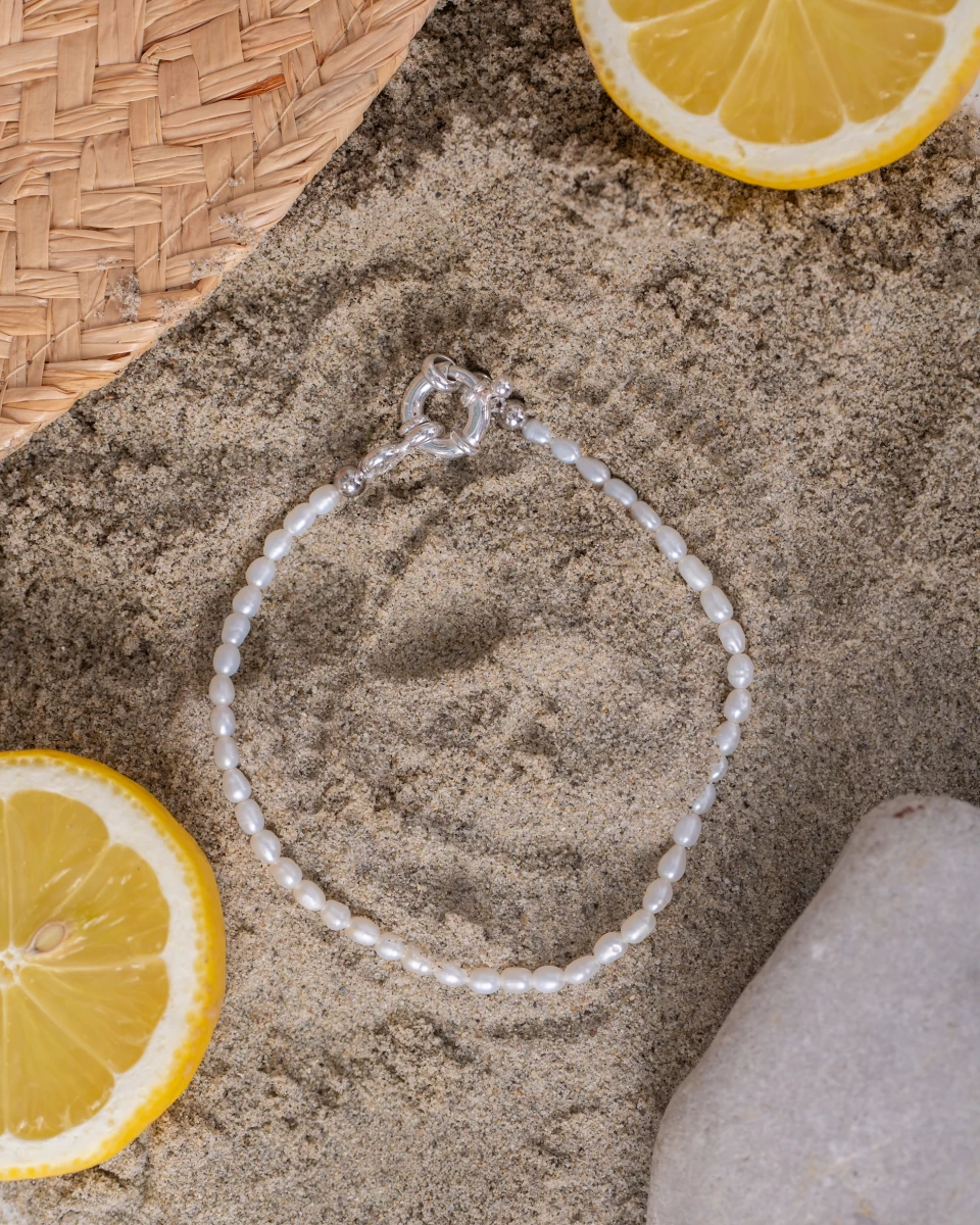 ZILIA Blanche Stříbrný kotníkový náramek