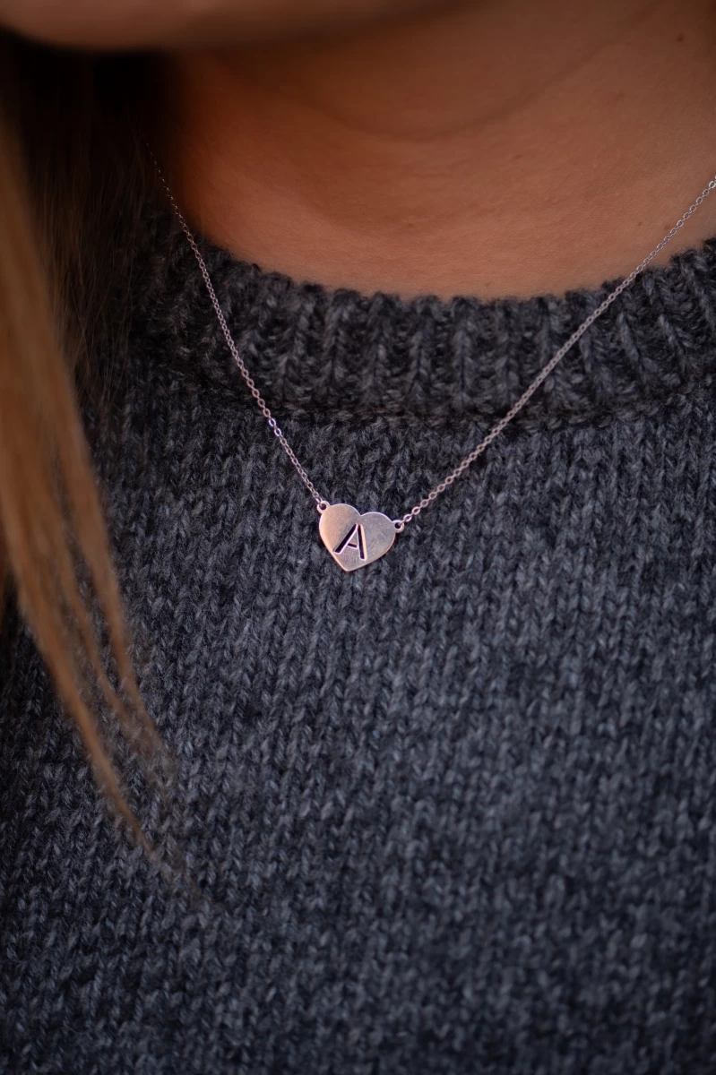 Náhrdelník Písmeno v Srdci ze stříbra 925