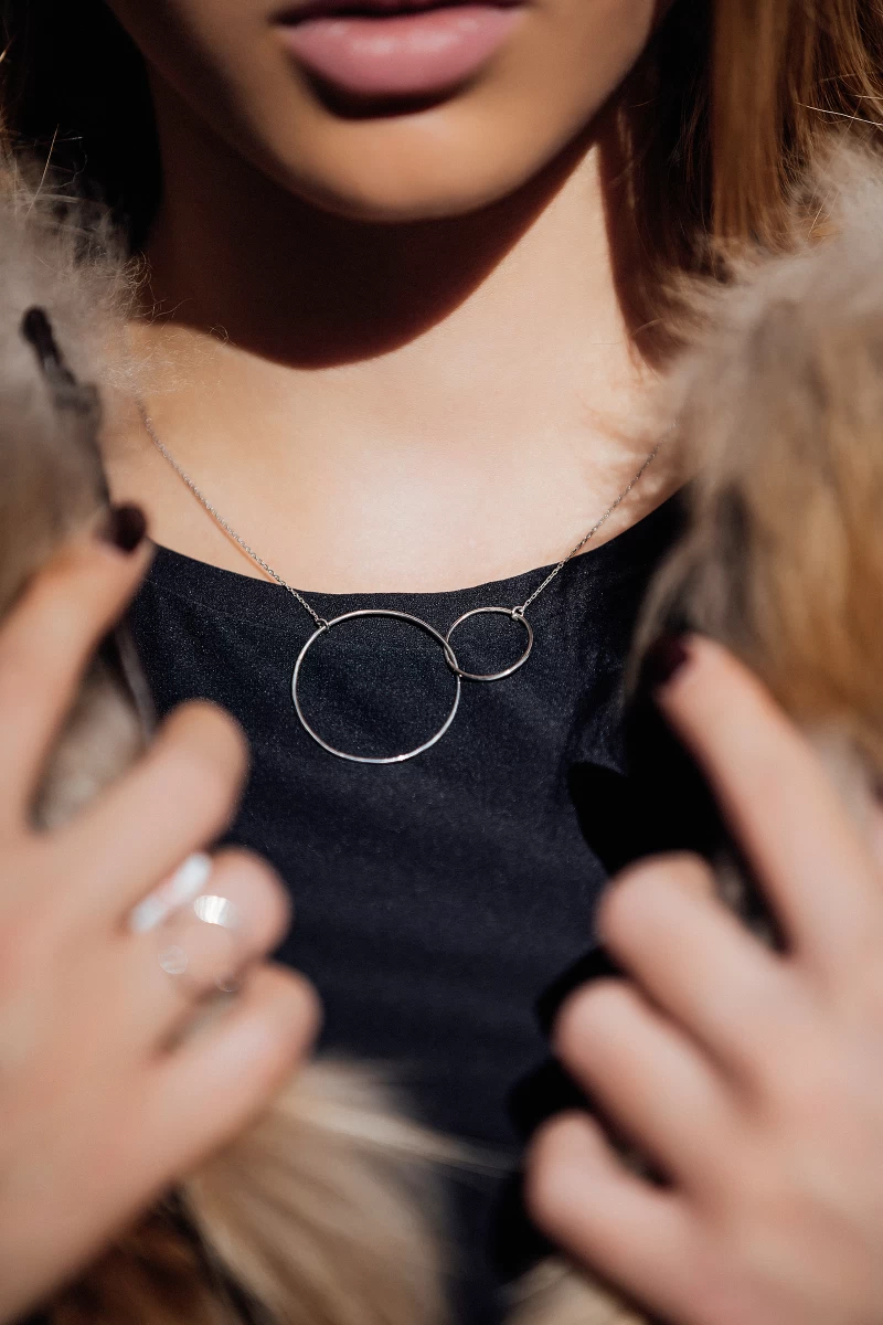 ZILIA Double Circle Stříbrný náhrdelník
