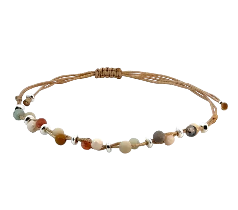 ZILIA Macrame Earth Stříbrný náramek