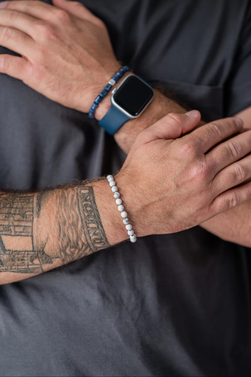 ZILIA Men Force Howlit Stříbrný náramek