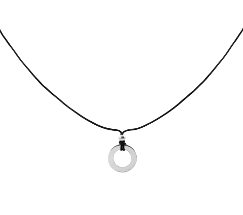 ZILIA Circle Contour Stříbrný 925 Thread Náhrdelník (Engravable)