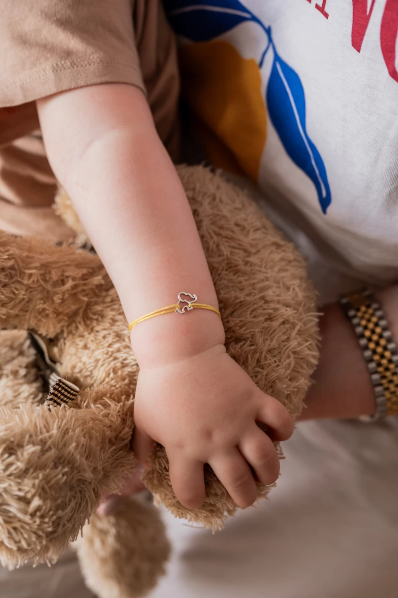 Dětský náramek se slonem ze žlutého zlata| Zilia Jewelry