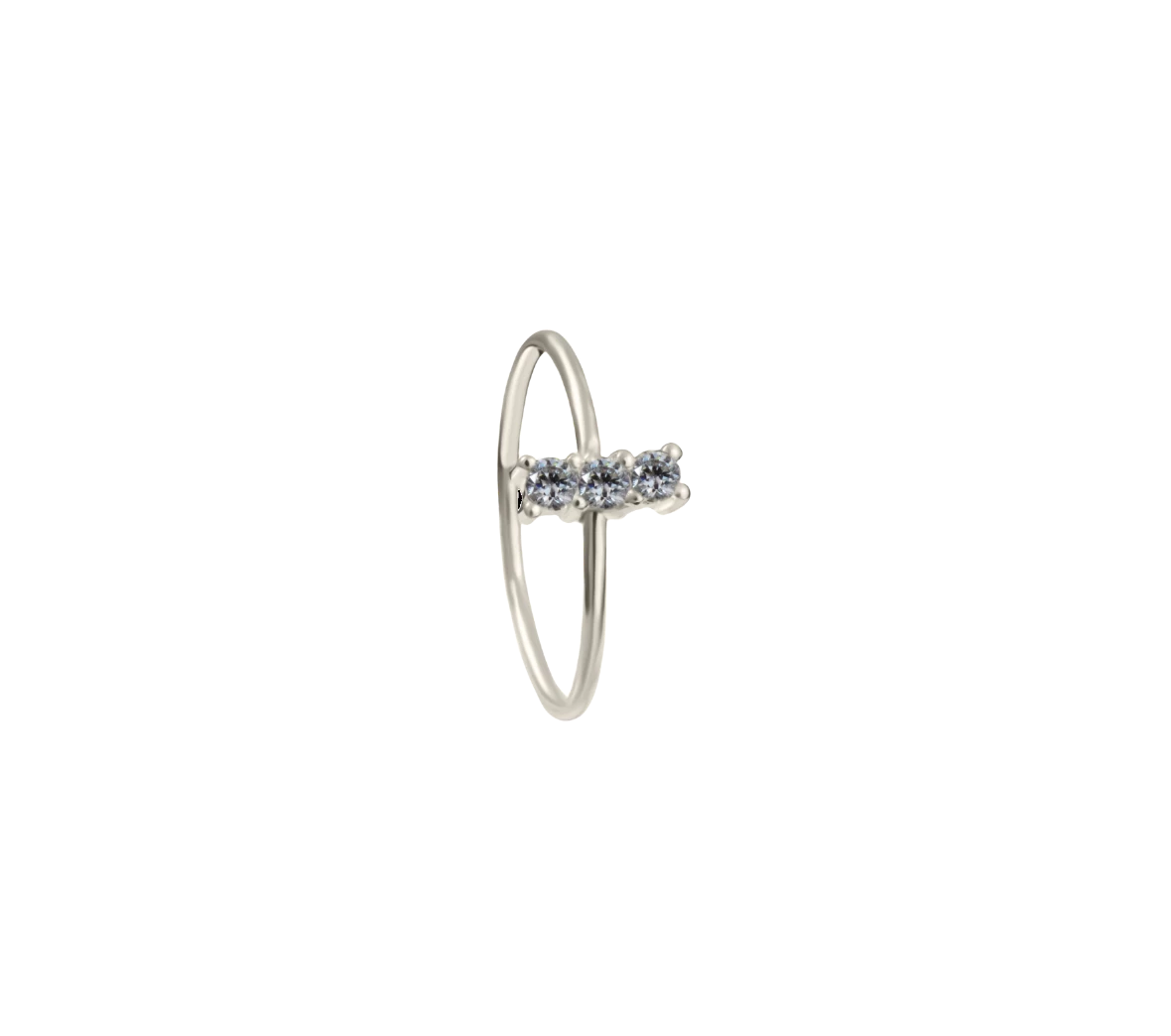 Stříbrný prsten se zirkony