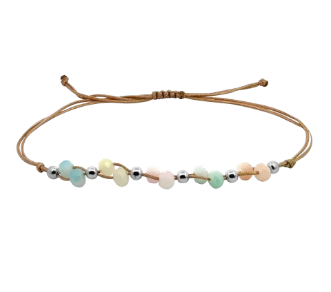 ZILIA Macrame Candy Stříbrný náramek