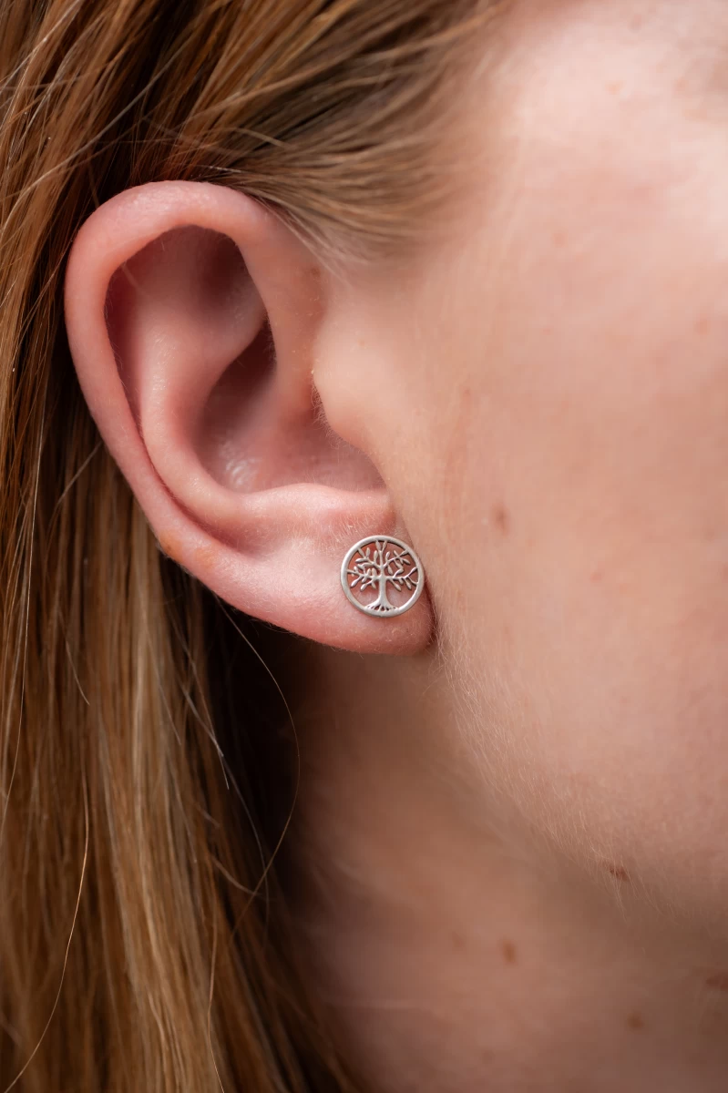 Stříbrné náušnice strom života