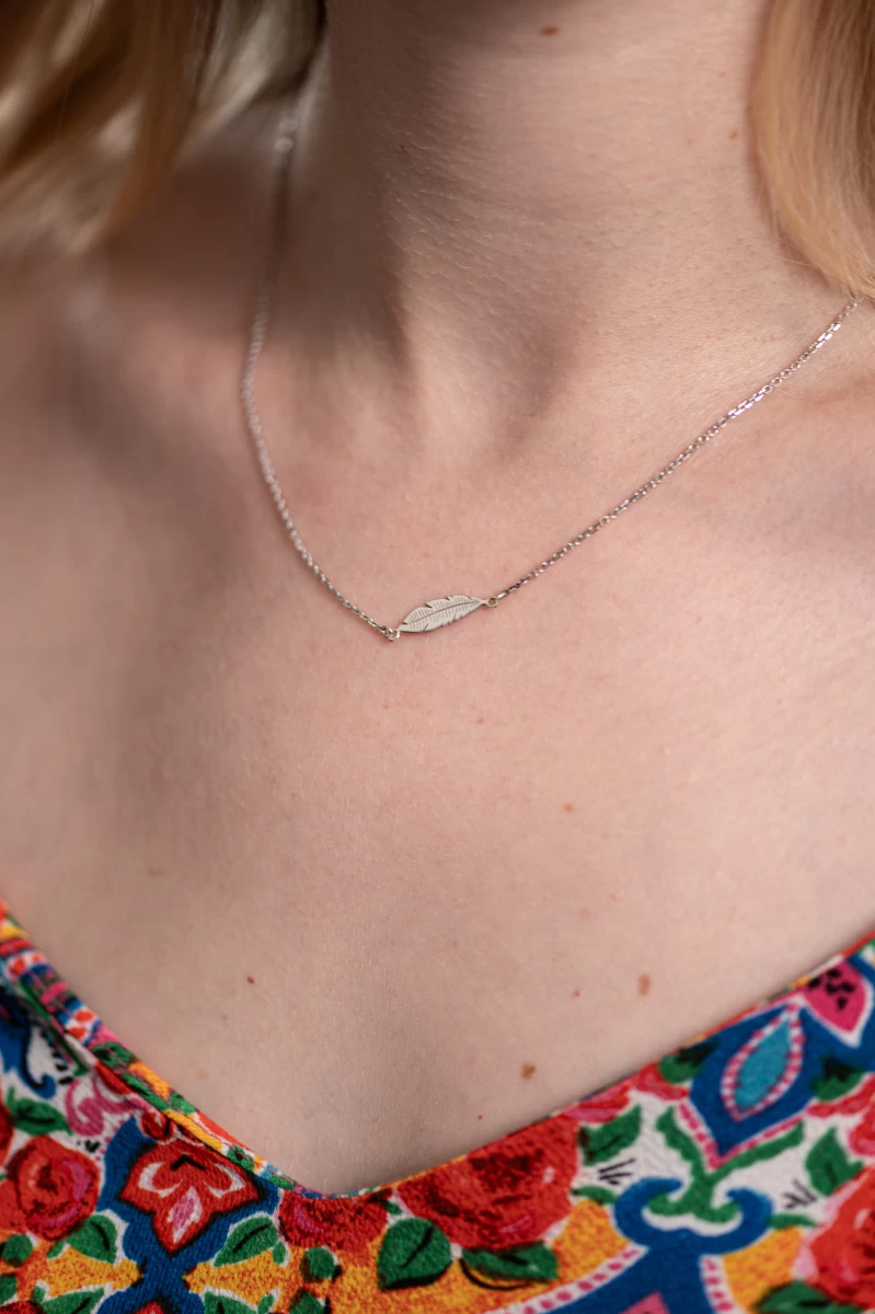 ZILIA Feather Stříbrný náhrdelník