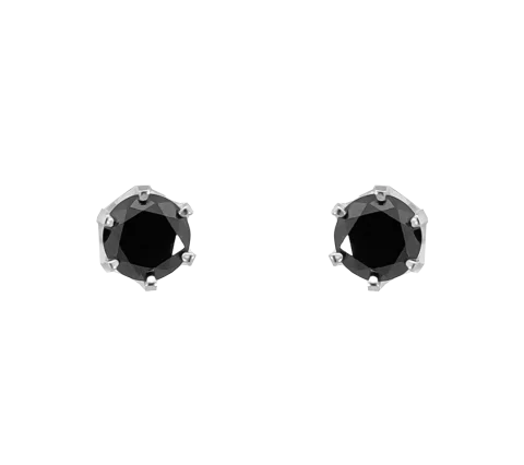 ZILIA Black Zirconia Stříbrné náušnice