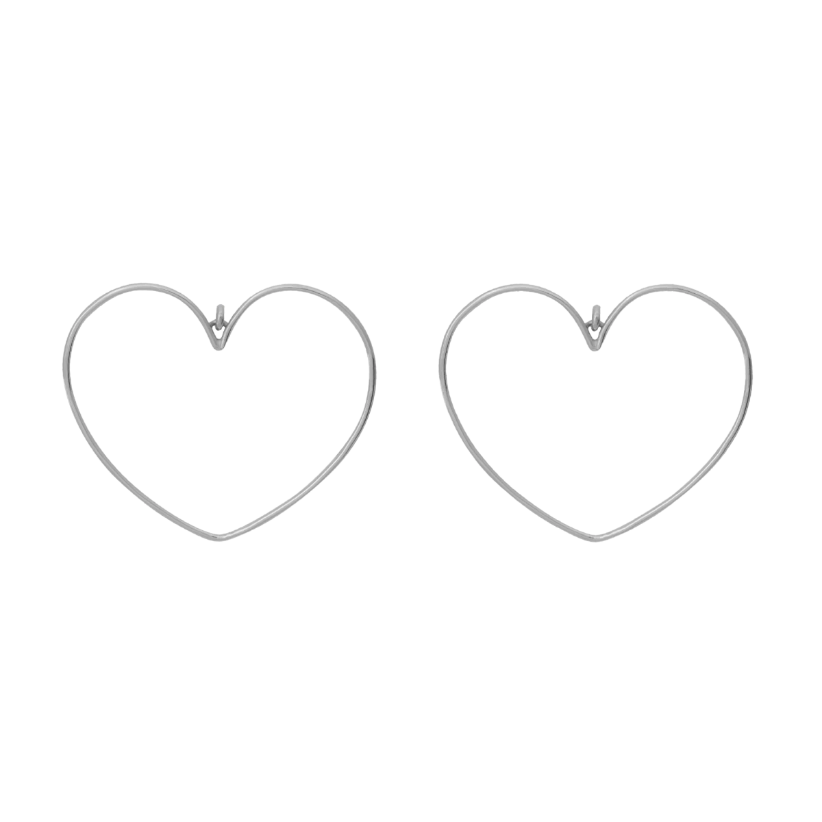 Stříbrné náušnice srdce