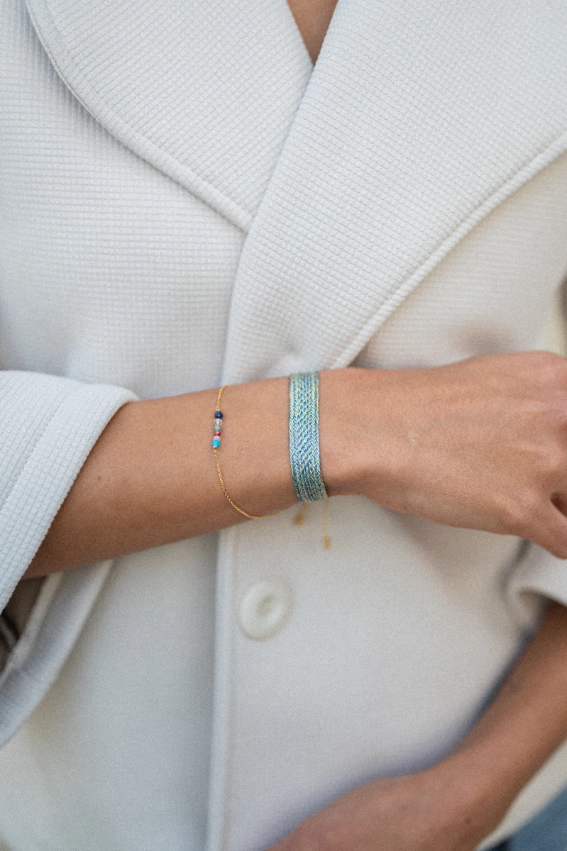 Náramek 7 čaker z 14Karátového zlata