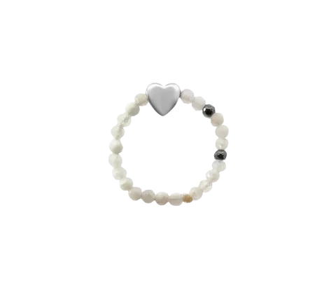 ZILIA Moonstone Heart Mineral Prsten
