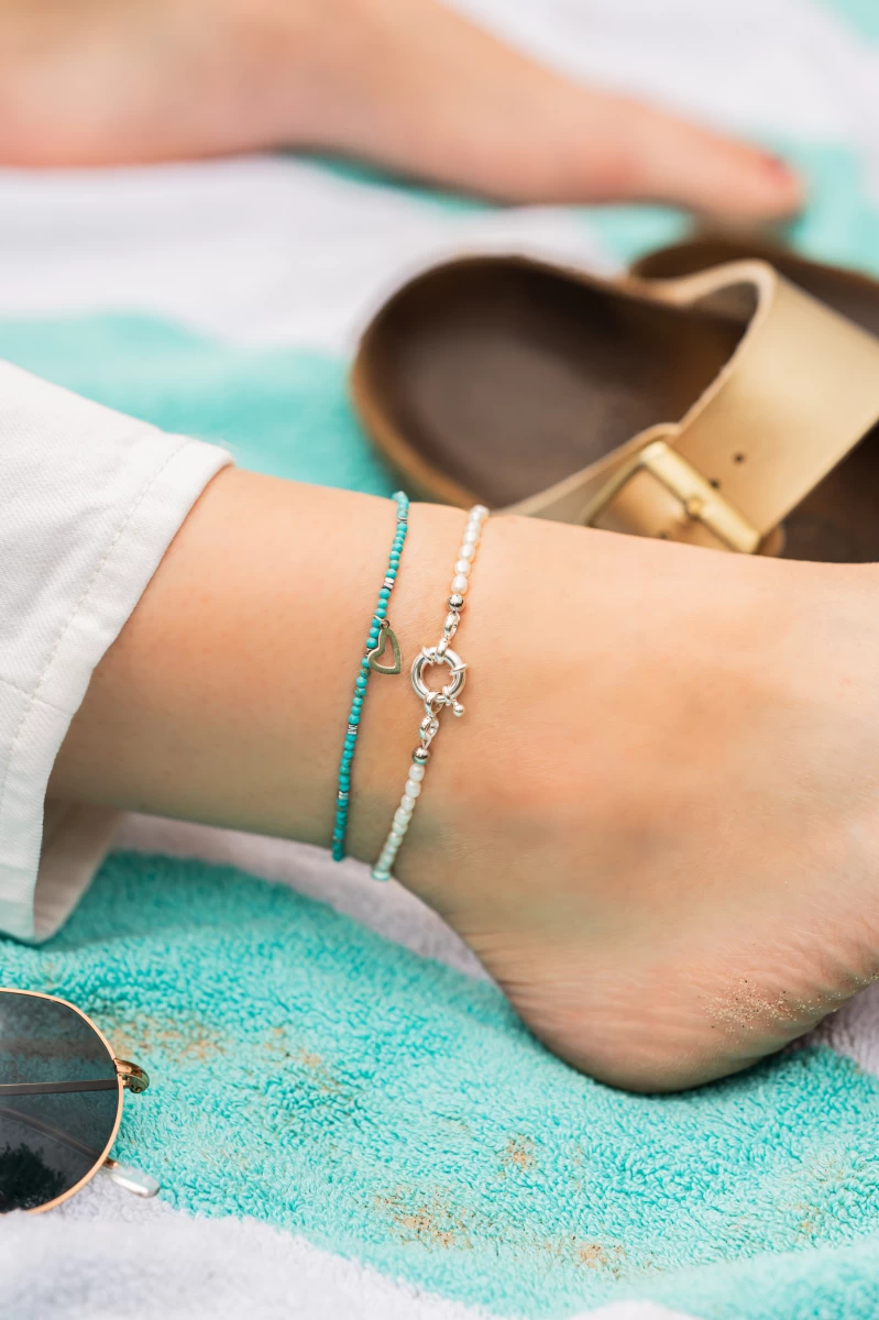 ZILIA Bora Heart Stříbrný kotníkový náramek