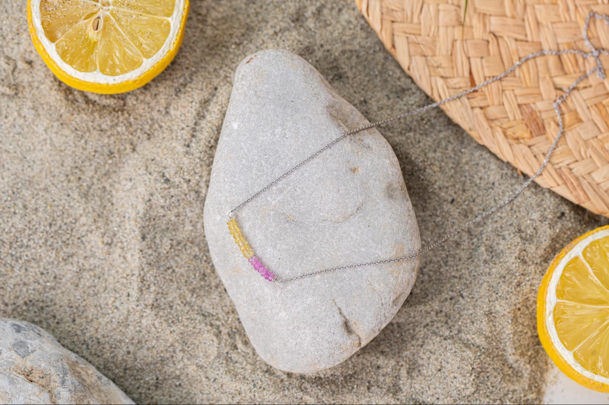 ZILIA Rayfield Sapphire Ruby Zlatý náhrdelník 