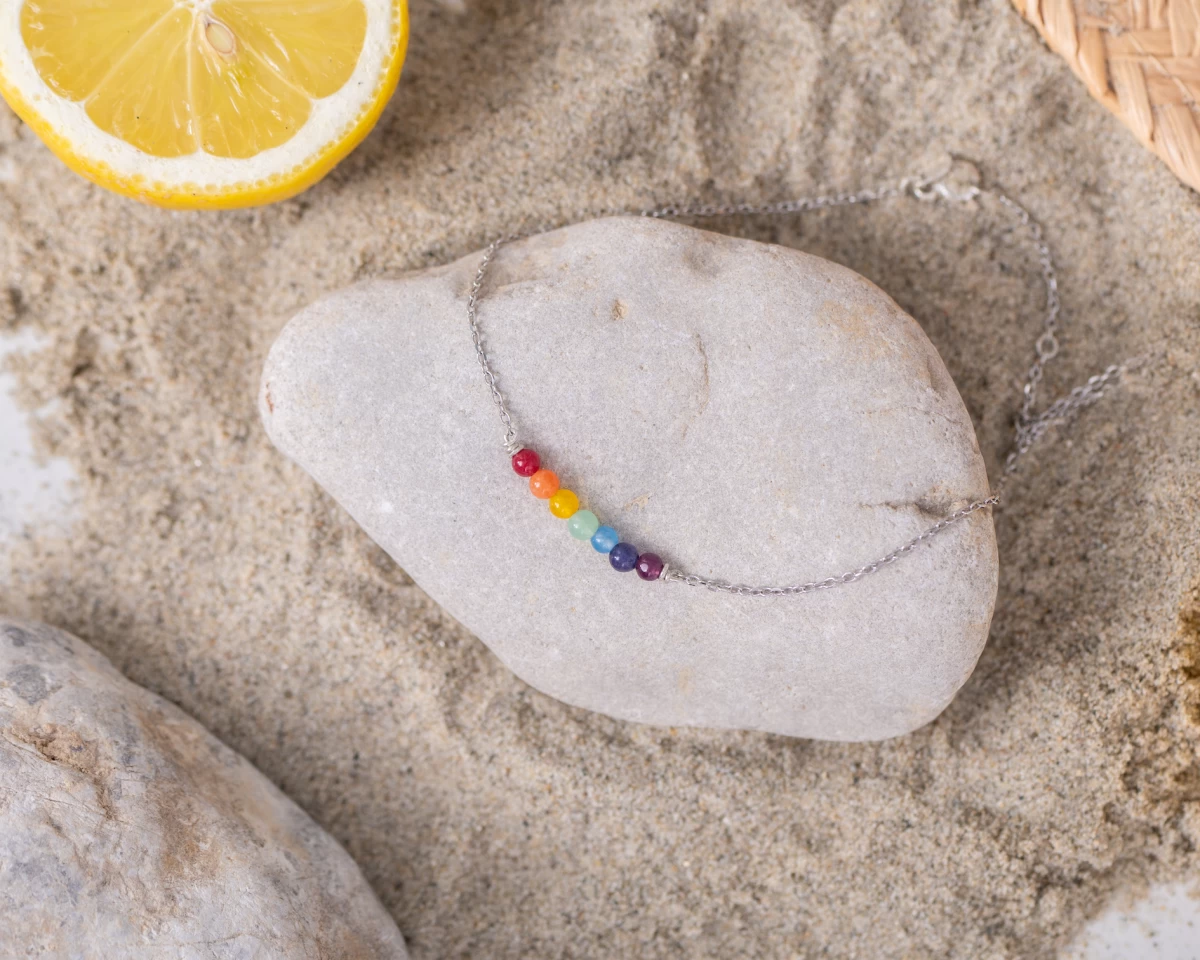 Náramek 7 čaker z 14Karátového zlata