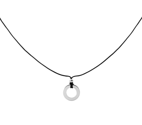 ZILIA Circle Contour Stříbrný 925 Thread Náhrdelník (Engravable)