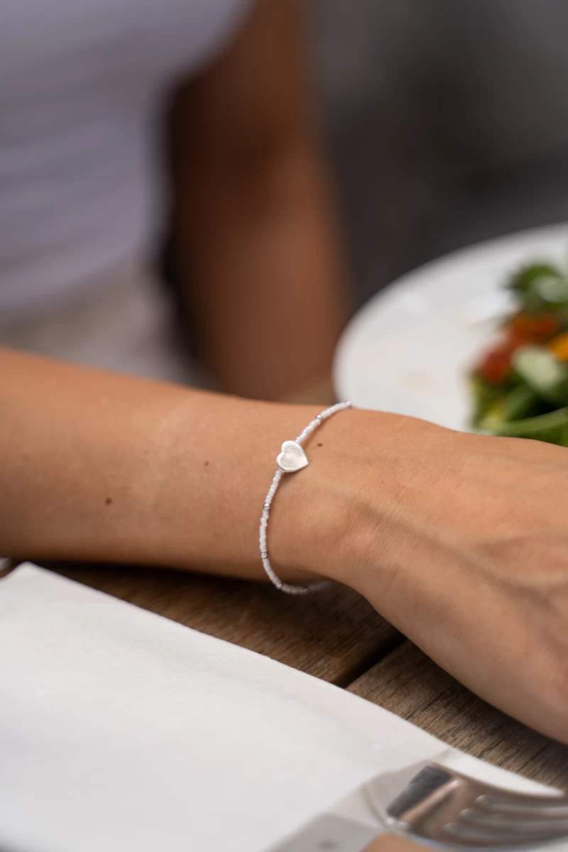 ZILIA Little Pearl With Heart Stříbrný náramek