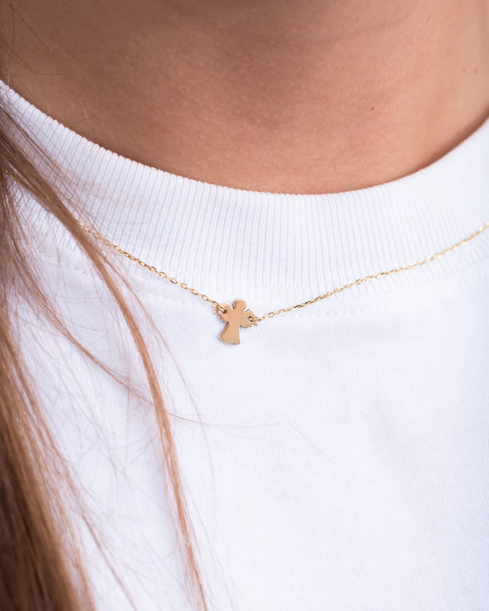 Stříbrný náhrdelník anděl