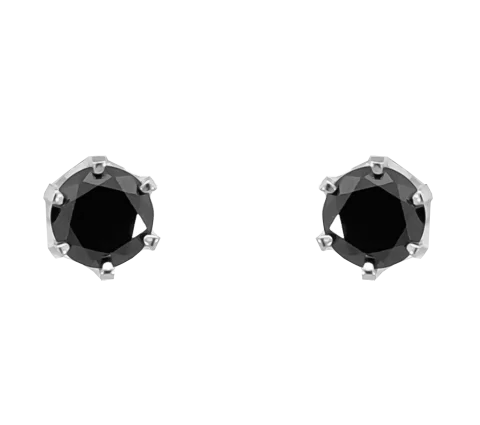 ZILIA Black Zirconia Stříbrné náušnice