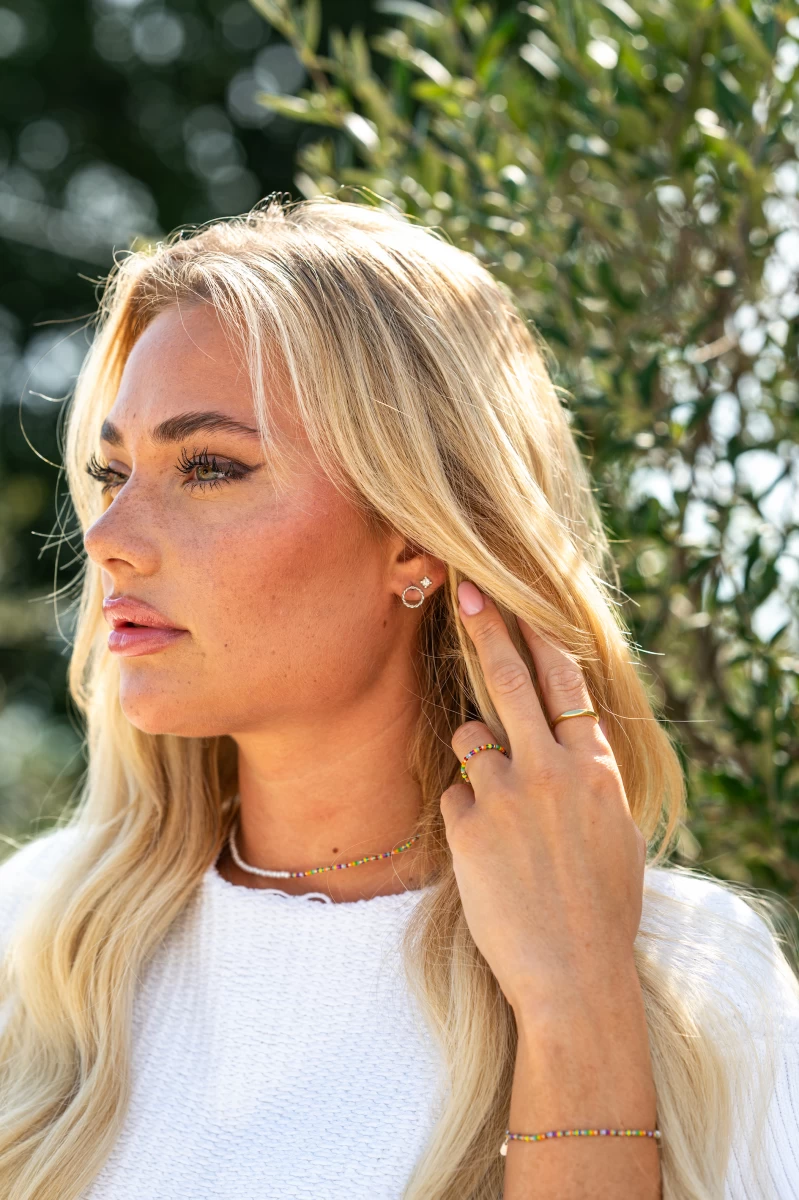 Stříbrné náušnice kruhy