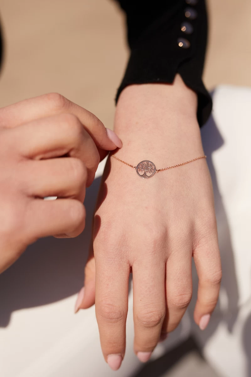 Stříbrný náramek strom života