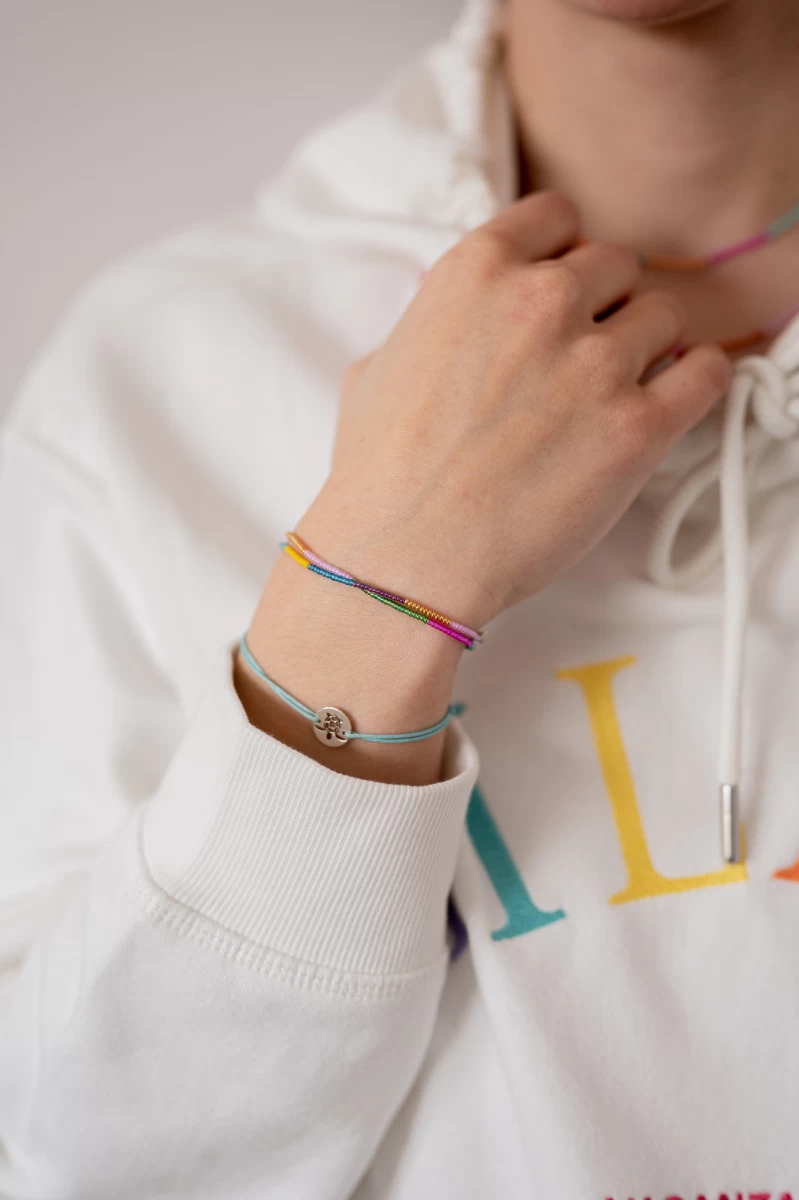 Stříbrný náramek ZILIA Symbol Rainbow Double