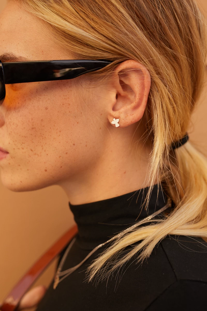 Stříbrné náušnice anděl