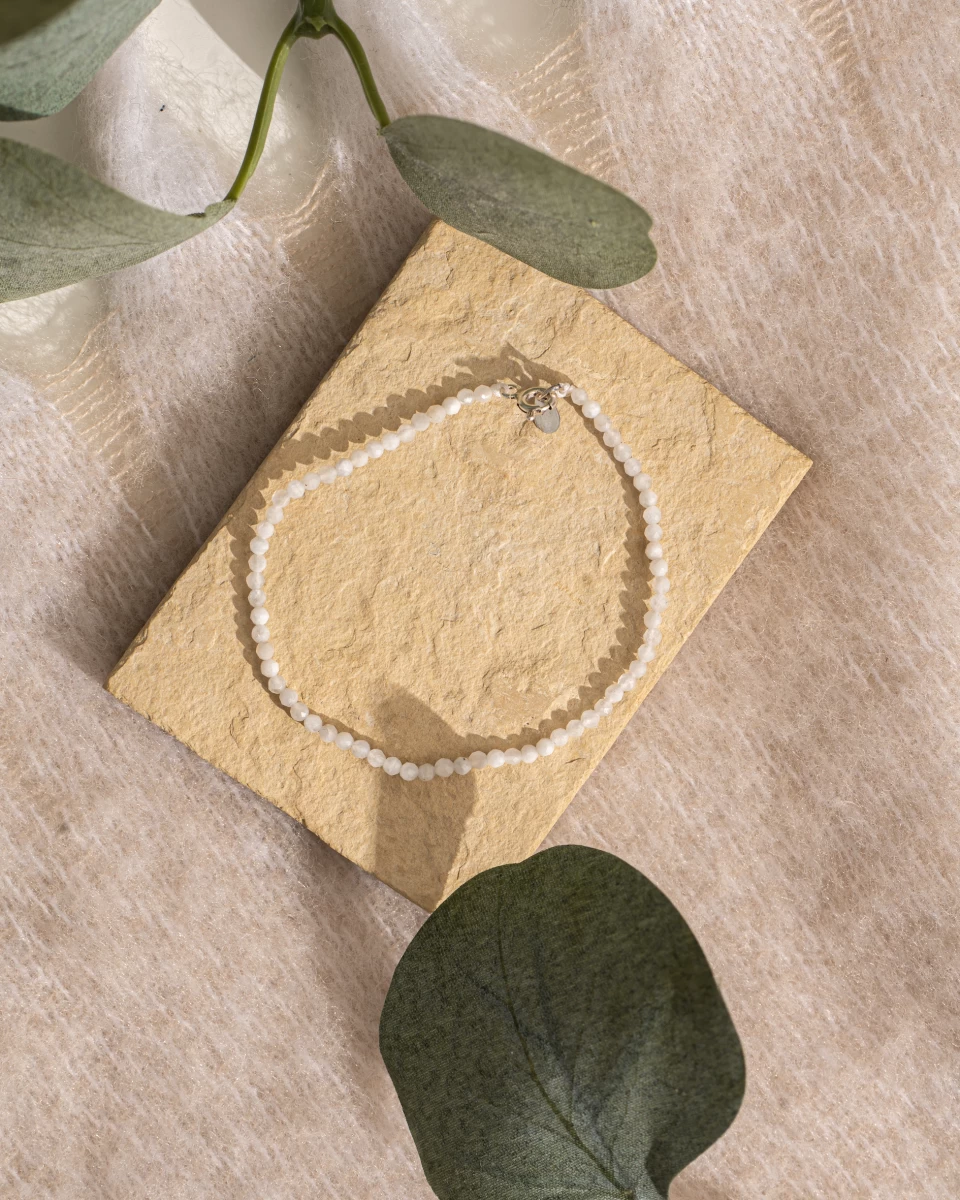 ZILIA White Ghost Pearl Stříbrný náramek