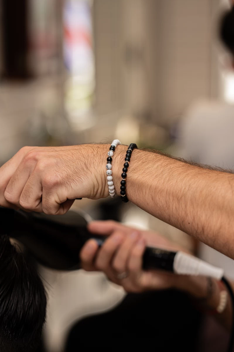 ZILIA Matte Black Men Stříbrný náramek