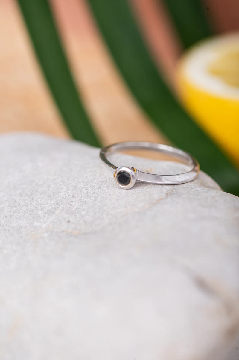 ZILIA Dark Diamond Button Zlatý prsten