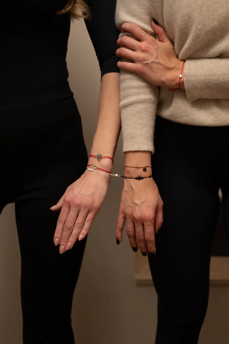 Stříbrný náramek ZILIA Double Pearl Onyx