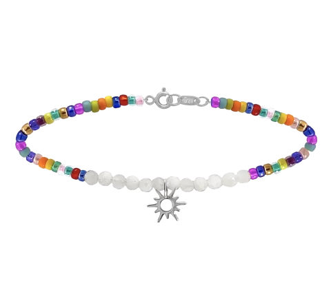 ZILIA Symbol Design Sun Stříbrný kotníkový náramek