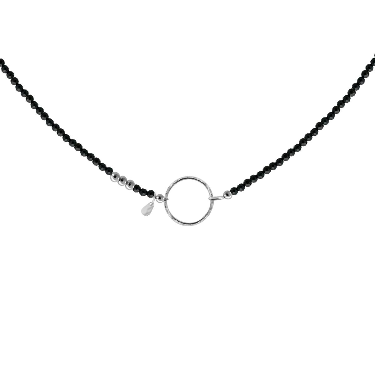 Stříbrný náhrdelník 925 s ručně vyrobeným přívěskem z kontur a spinelu elegantní šperk