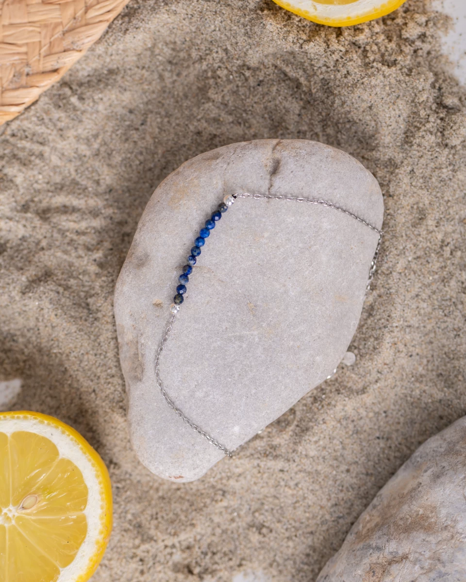 Stříbrný náramek na kotník