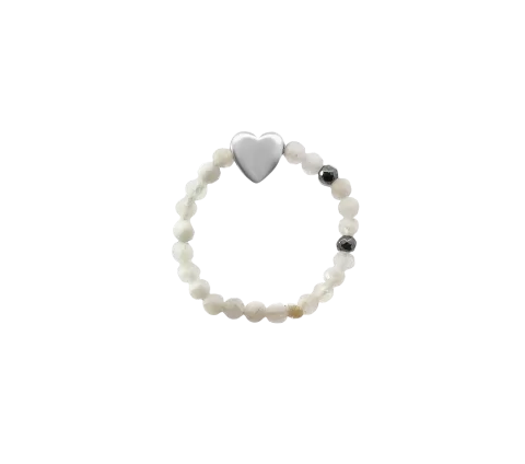 ZILIA Moonstone Heart Mineral Prsten