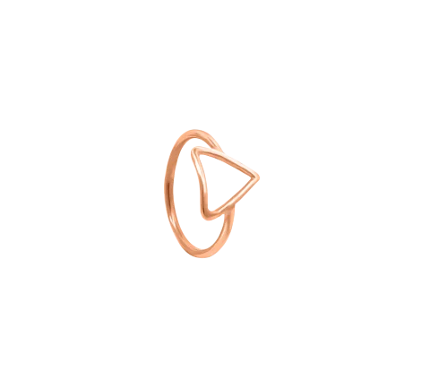 ZILIA Triangle Contour Zlatý 14K Midi Prsten