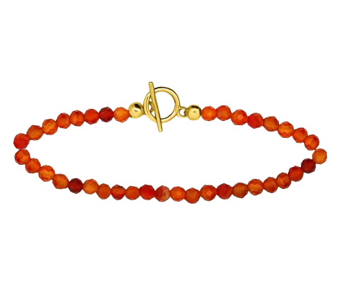 ZILIA Rosaline Agate Stříbrný  Mineral Náramek