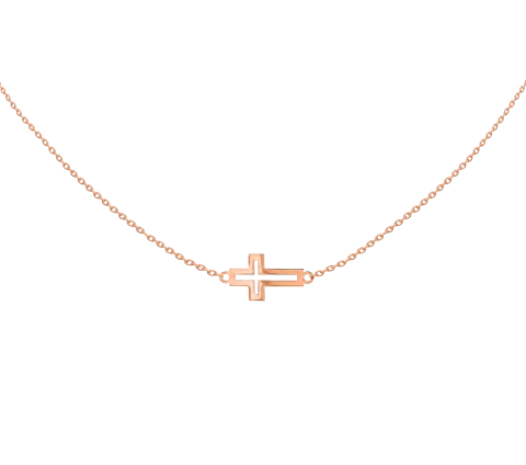 ZILIA Cross Contour Zlatý náhrdelník