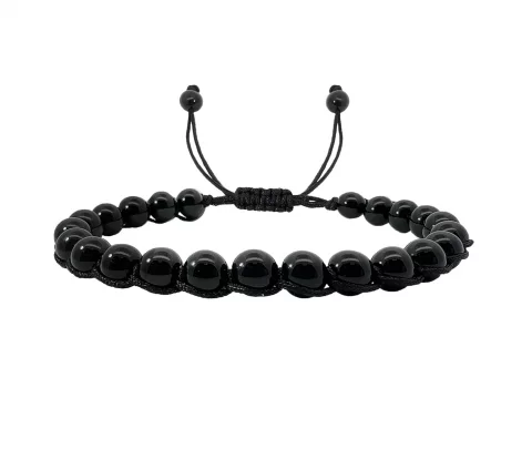 ZILIA Black Stone Onyx Men Mineral Náramek