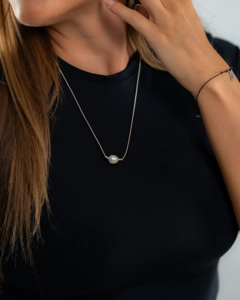 ZILIA Perla Stříbrný  Thread Náhrdelník