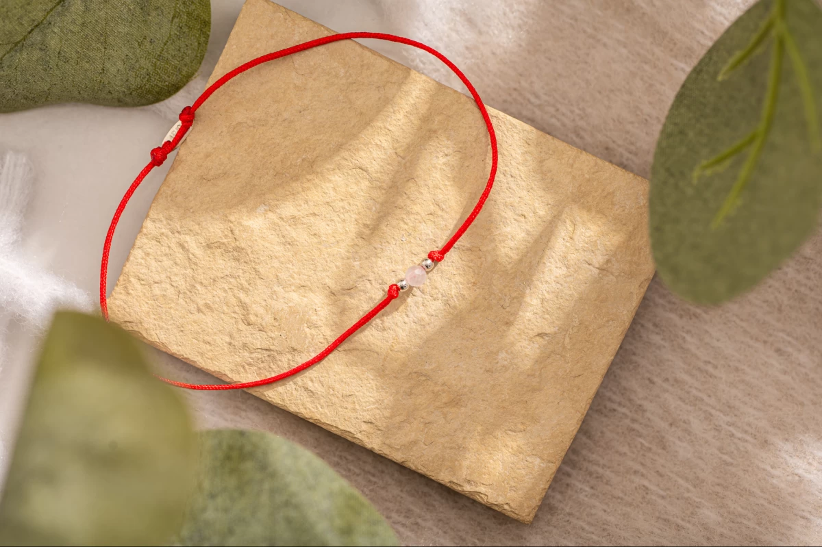 ZILIA Red Protective Baby Stříbrný  Thread Náramek