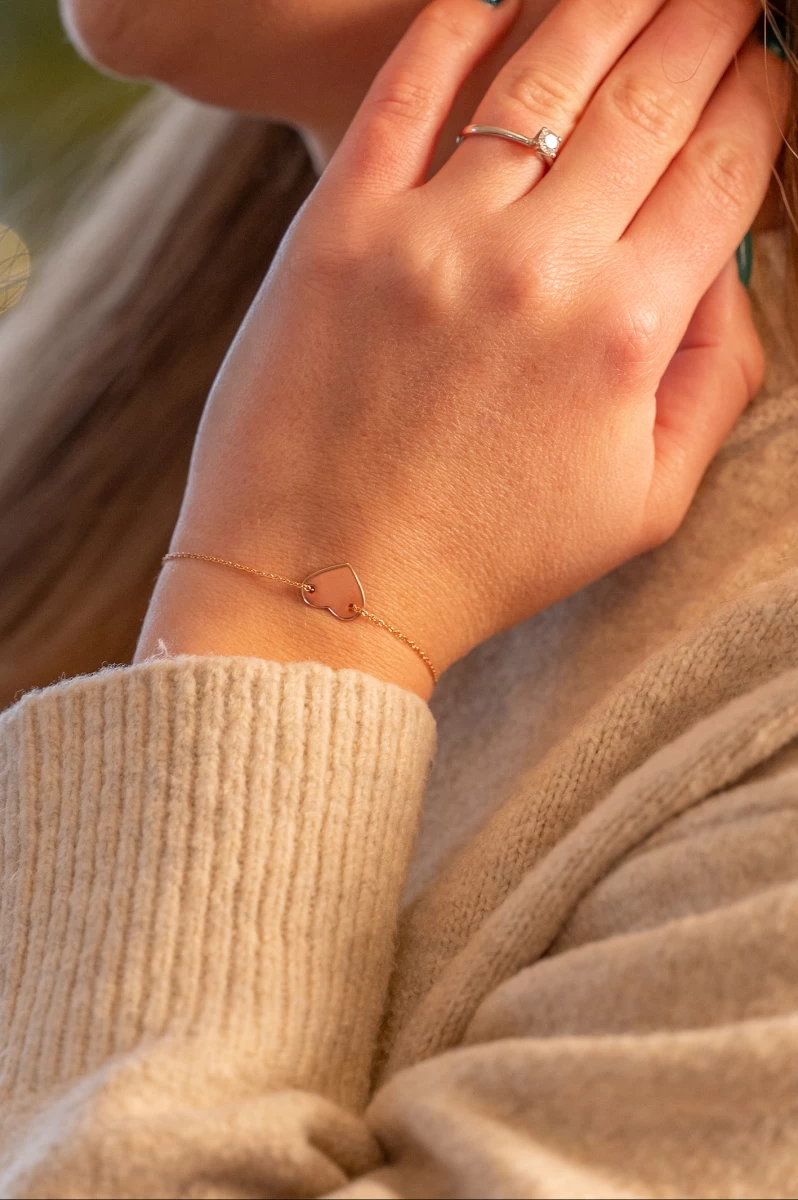 Zlatý náramek ZILIA Heart