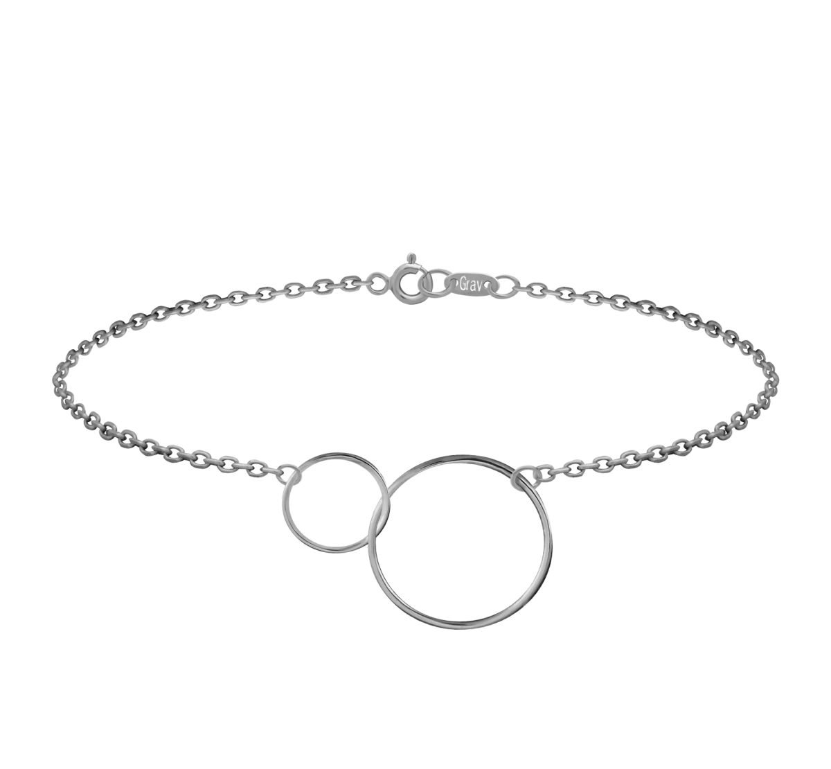 Stříbrný náramek kruhy
