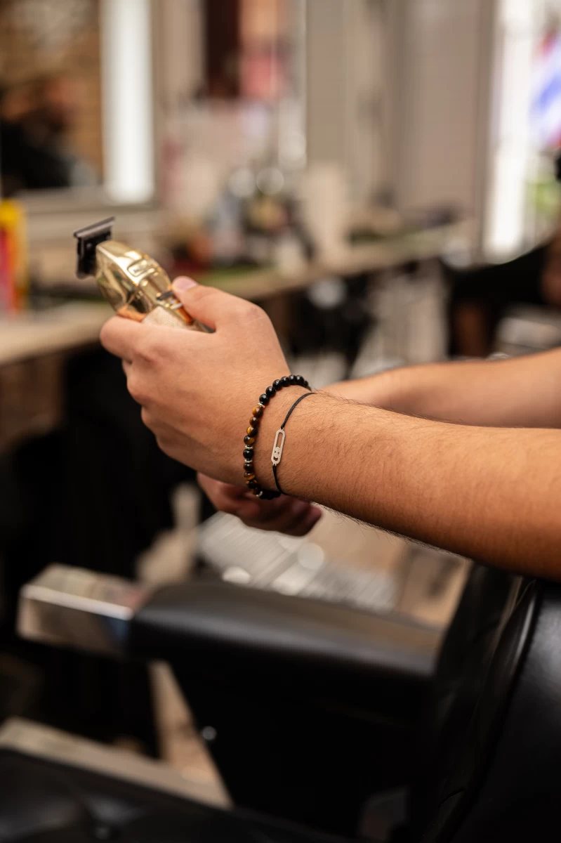 Pánský náramek z tygřího oka a onyxu