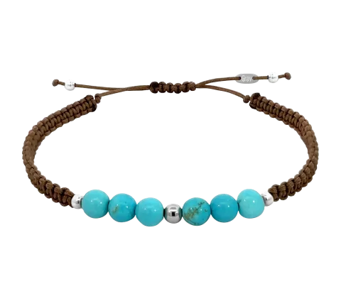 Stříbrný náramek ZILIA Macrame Turquoise