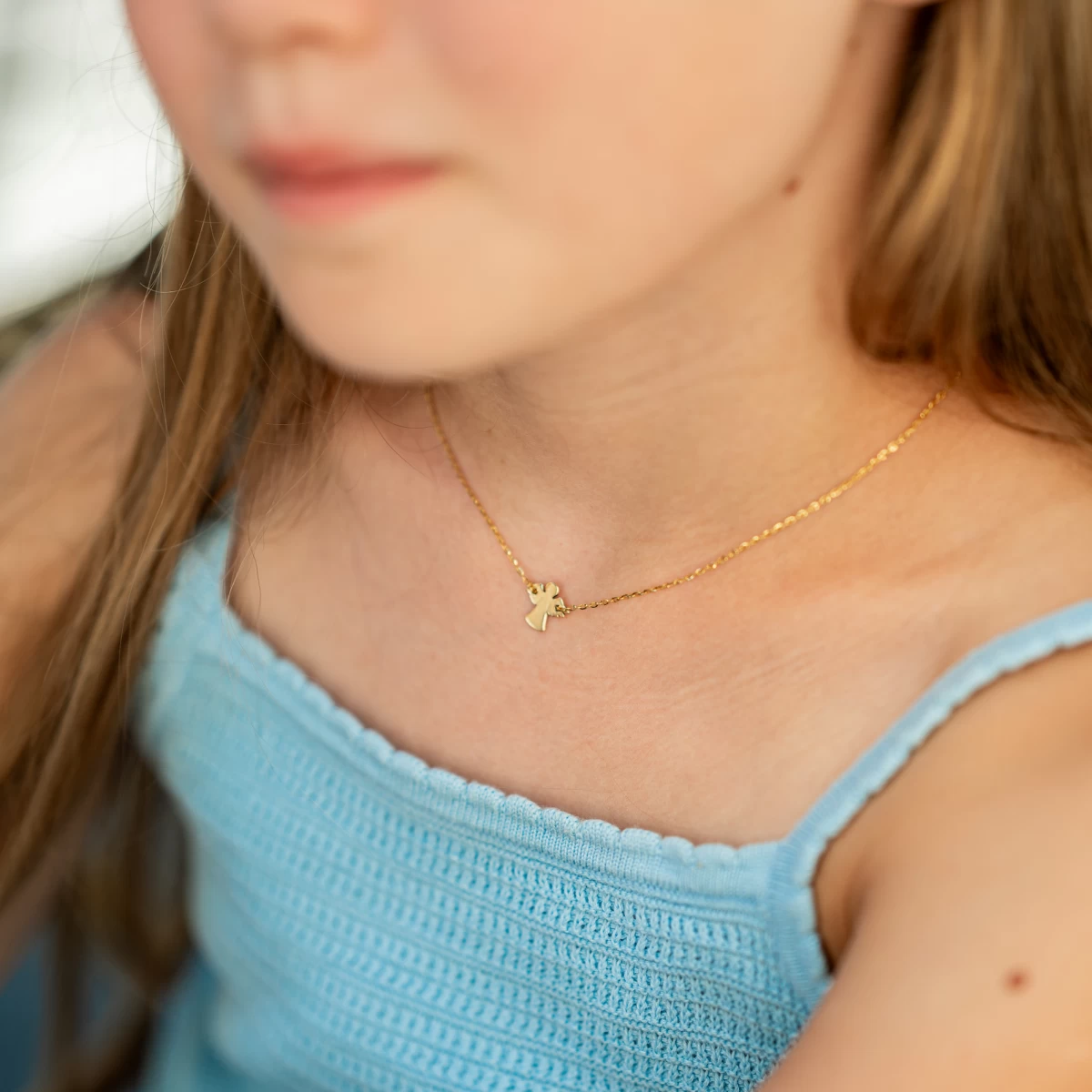 Náhrdelník Angel Baby ze žlutého zlata 585