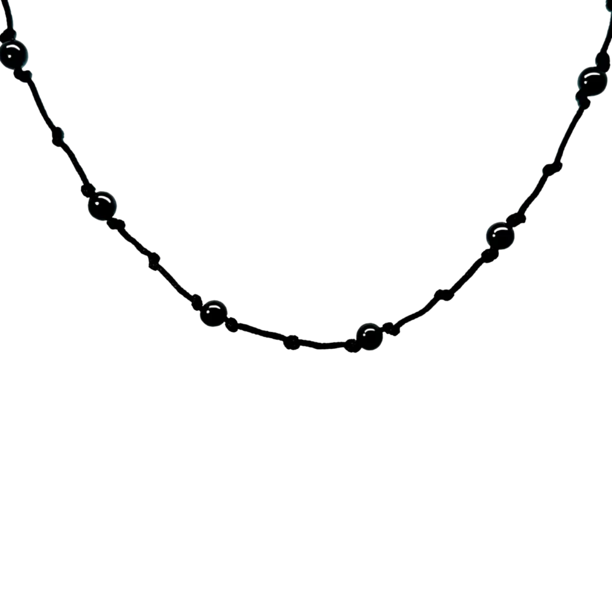 Pánský provázkový náhrdelník s onyxem